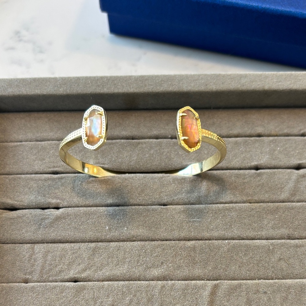 Kendra Scott Gold Cuff with Orange Accents